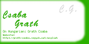 csaba grath business card